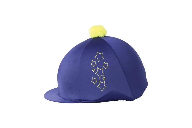 Hy Equestrian Stella Hat Cover - Navy/Yellow